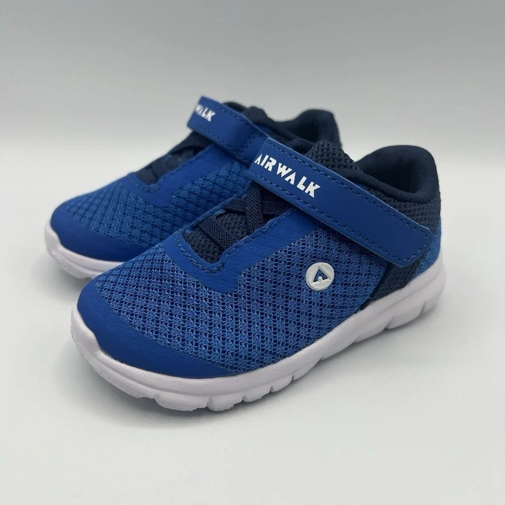 Airwalk Gusto Cross Trainer Blue Slip On Strap Shoes -‎ Baby Toddler Size 5 NEW